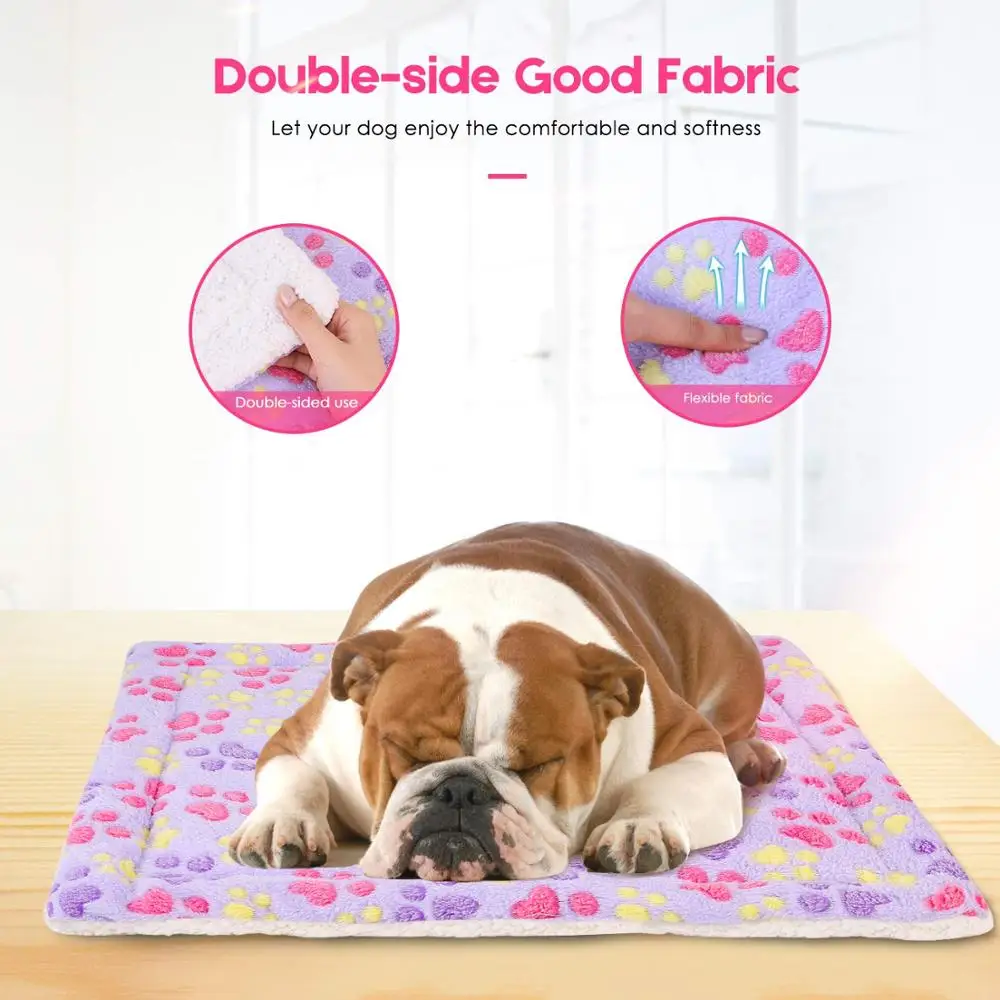 Мягкий собачий Кот для питомцев зимний теплый коврик с меховым подкладом