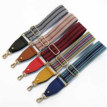 

Nylon Colored Belt Bags Straps Accessories for Women Rainbow adjustable Shoulder Straps Handbags Decorative Handle Straps