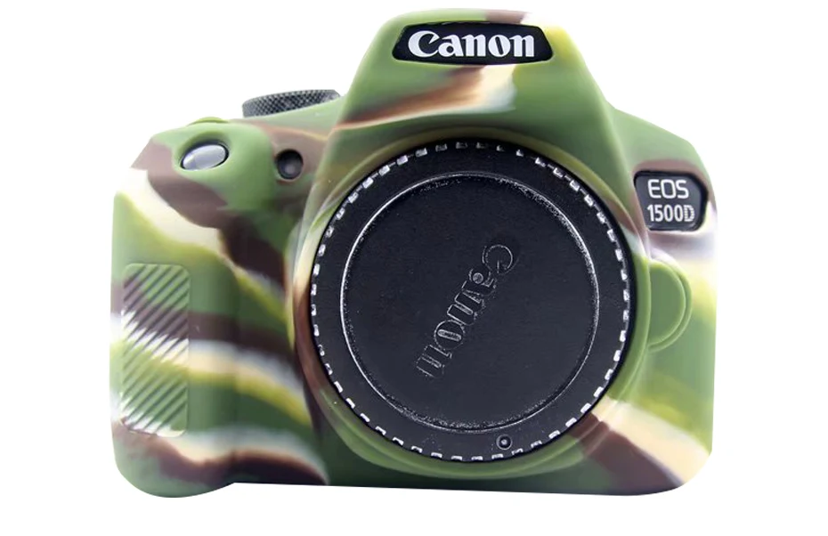 Армейский зеленый CAENBOO для Canon EOS 1300D 1500D сумка для камеры Мягкий силиконовый резиновый защитный чехол для корпуса чехол для Canon EOS 1300D 1500D сумка - Цвет: Армейский зеленый