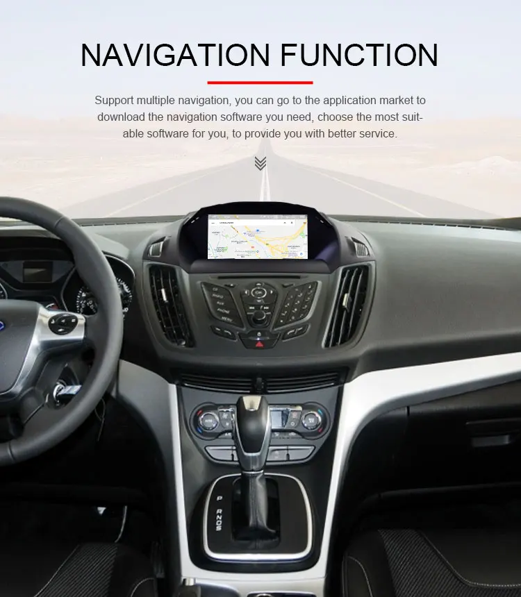 Excellent TOPBSNA Android 9.0 Car DVD Player For Ford Kuga Escape C-Max 2013 2014 2015 2016 2017 2018 1 Din Car Radio Stereo Headunit WIFI 9