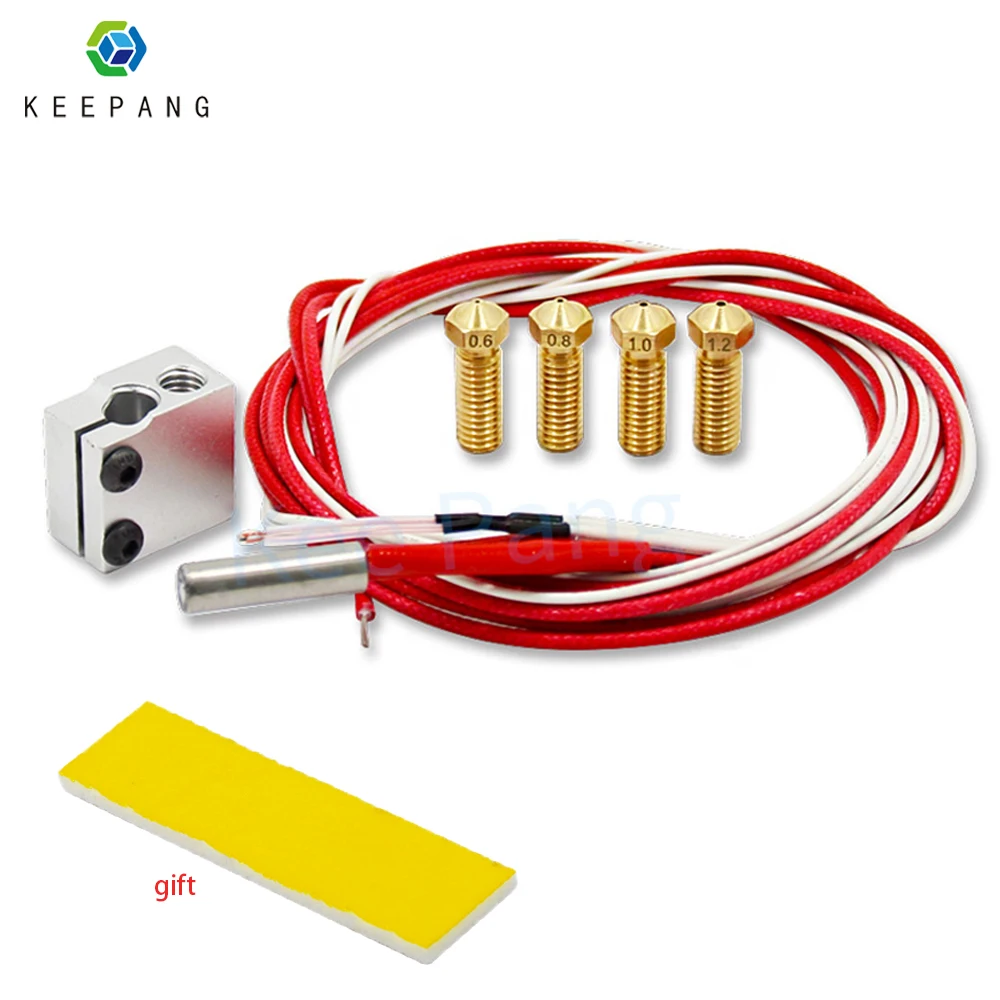 KeePang 1 комплект 3D принтеры с подогревом блок патронный нагреватель сопла V5 V6