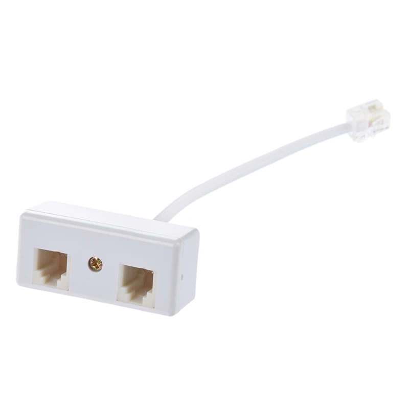 

Telephone US RJ11 Male to Dual US RJ11 Female Plug Cable Adapter