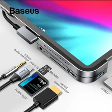USB C концентратор Baseus для iPad Pro type C концентратор USB 3,0 HDMI 3,5 мм разъем PD порт USB разветвитель адаптер usb type-HUB для MacBook Pro