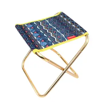 

1PC Small Lightweight Metal Multi-function Durable Folding Chair Oxford Cloth Chair Foldable Stool for Camping Traveling Outside