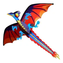 Dragon Shape latawce Outdoor kolorowy latawiec 3D Dragon z 100m linią ogonową dla dzieci tanie tanio Z tworzywa sztucznego CN (pochodzenie) 3 lat 4343333332 Kite bar Unisex cartoon Zestaw do not put in mouth