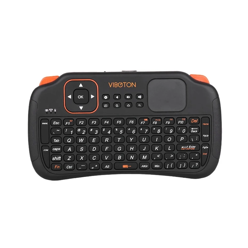 Viboton S1 английская Универсальная беспроводная клавиатура 2,4G Air mouse пульт дистанционного управления с сенсорной панелью для Windows Linux для компьютера Pr