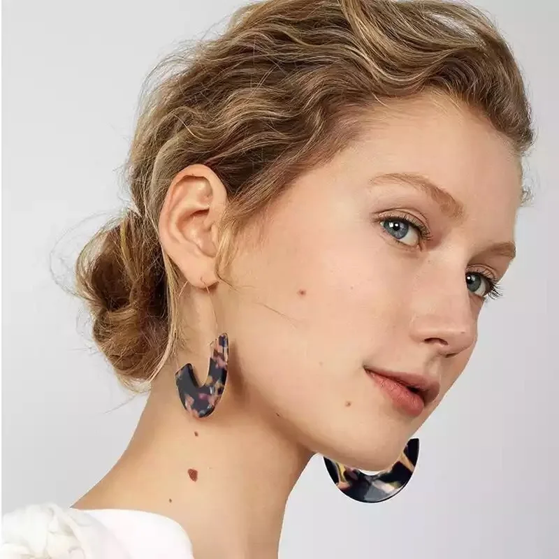 Acrylic Earrings Hawaiian Acrylic Australia Designer Earrings Earring Accessories African Polynesian Jewelry Earring Women's Earrings for Women