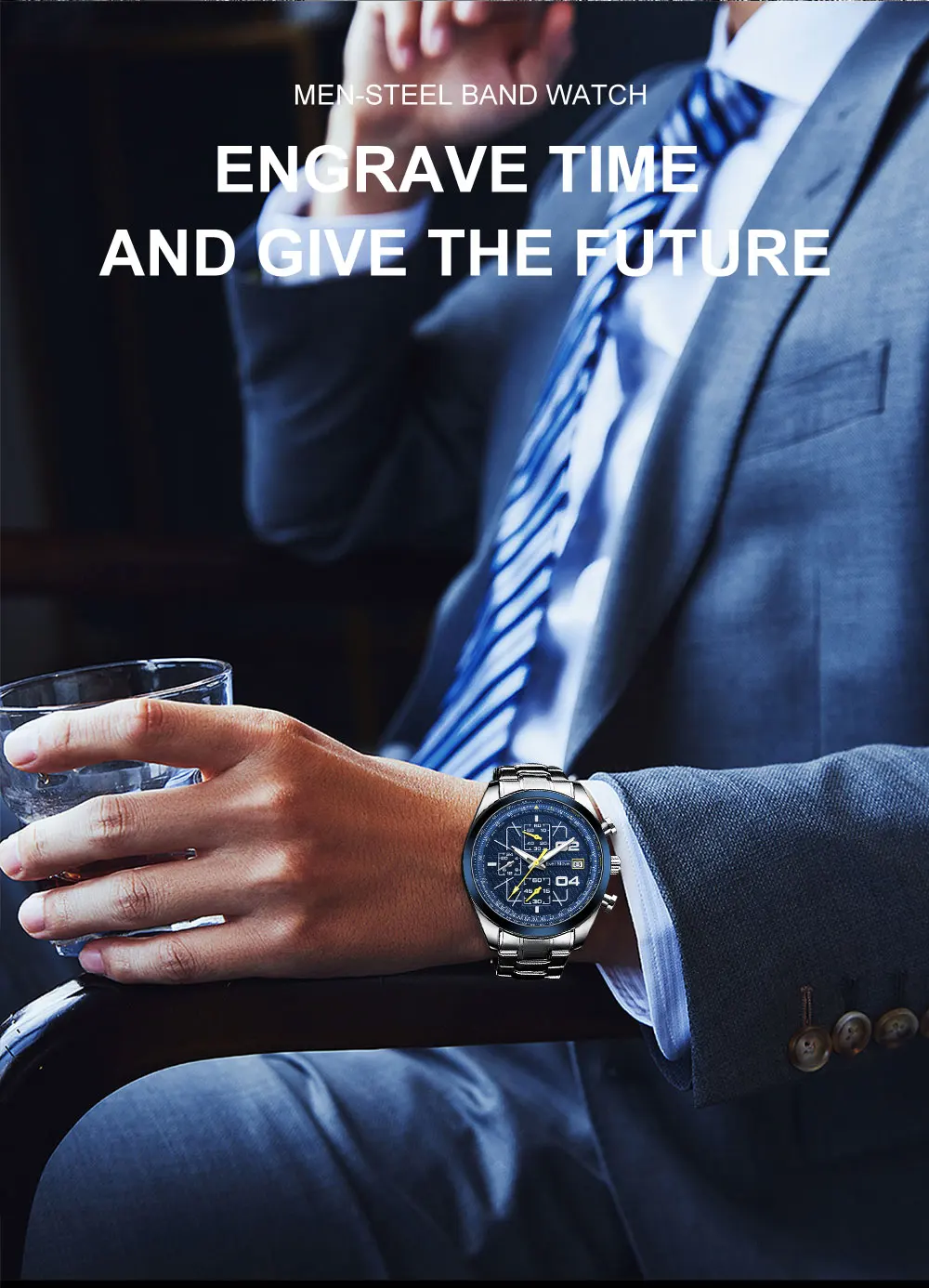 2022 Ever Move New Best-Selling Multifunctional Timing Business Sports Waterproof Men's Quartz Electronic Watch