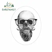 EARLFAMILY 13cm x 13cm for Skull Cartoon Funny Car Stickers Bumper Trunk Truck Graphics Waterproof Anime JDM Vinyl Car Wrap