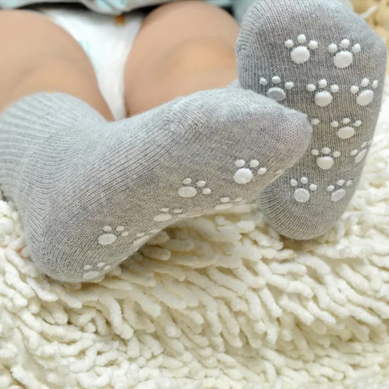 От 0 до 6 лет нескользящие носки для малышей резиновые носки унисекс для новорожденных девочек и мальчиков Новые однотонные хлопковые носки для малышей