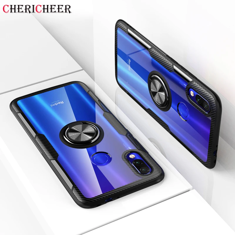 Кристальный акриловый чехол-кольцо для Xiao mi Red Note 5 7 8 K20 Pro автомобильный