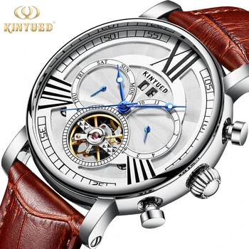 

KINYUED Mens Watches Fashion Brand Automatic Mechanical Watch Mens Army Military Perpetual Calendar Business Clock Erkek Saati