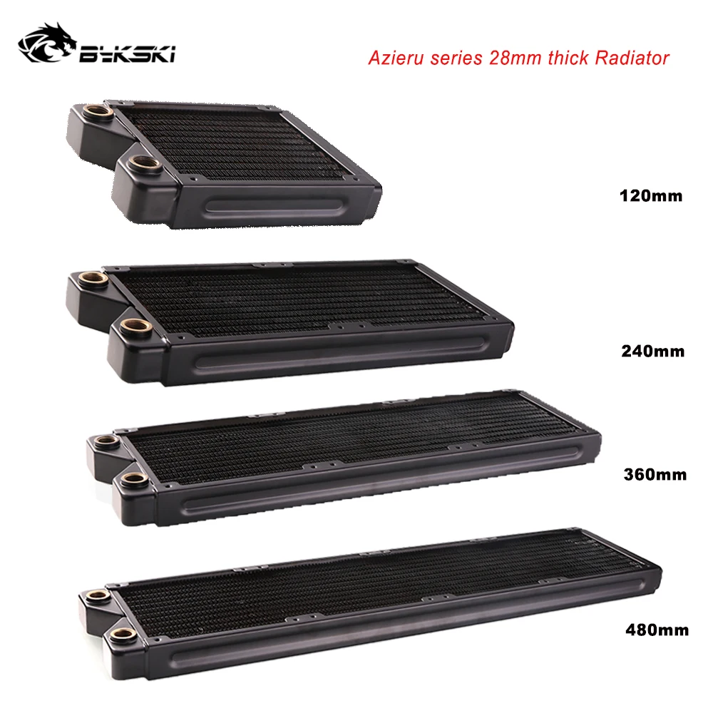 Bykski Azieru 120/240/360/480mm, Water Cooling Radiators, 28mm Thin