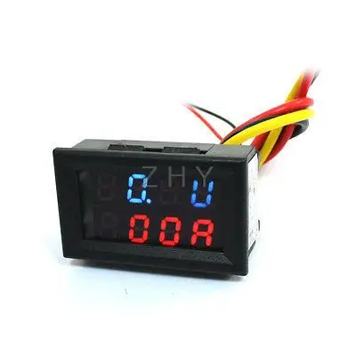 

DC Powered 0-100V 10A Digital Red Blue LED Volt Test Panel Meter