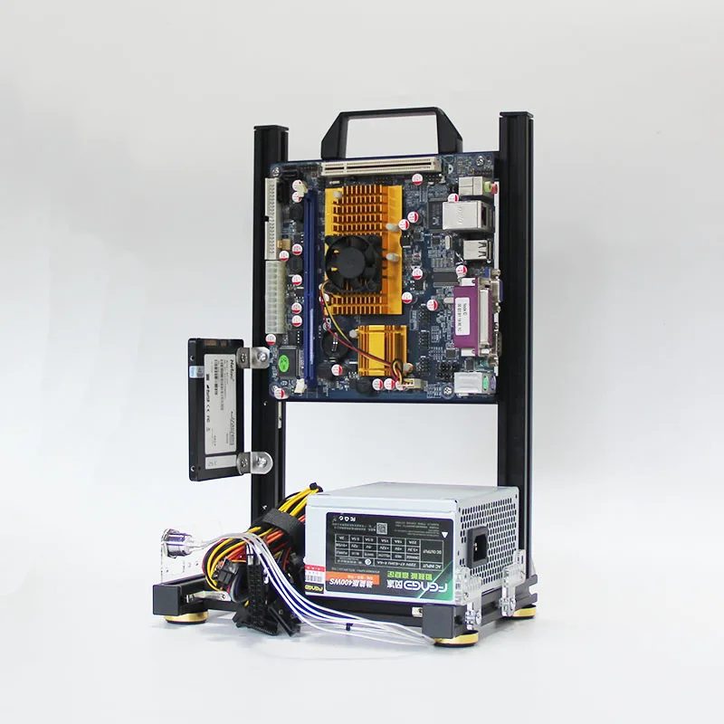 PC Case Open All-aluminum Rack ATX MATX ITX diy case rack vertical bare case portable support water cooling