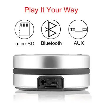 

LESHP Portable Gold Wireless Speaker Loudspeaker With 360 Degree Rotary Type volime control Metal manufacture low frequency Use