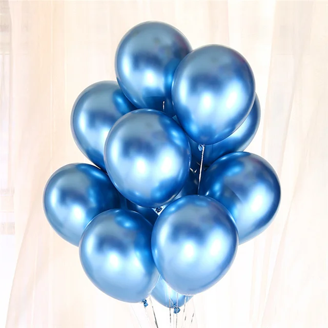 10pcs Blue Metal 1 Набор «С Днем Рождения» воздушный шар, воздушные шары, палочка, подставка для вечеринки на день рождения, декор для детей, взрослых, арка, настольный шар, аксессуары, держатель - Цвет: 10pcs Blue Metal