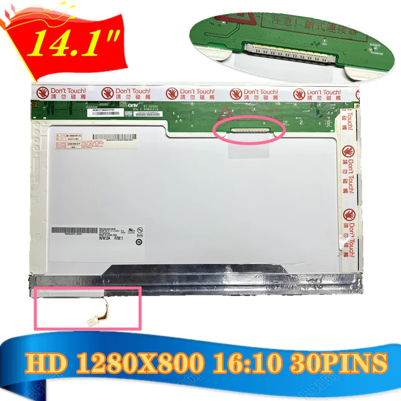 

14.1" LCD Screen N141I3-L02 LP141WX3 TLN1 LP141WX3 TLN4 LTN141AT02 LTN141W1-L05 B141EW04 LTN141W3-L01 1280*800 For Asus x80L