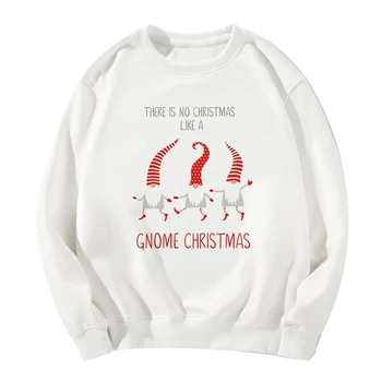 

THERE IS NO CHRISTMAS LIKE A GNOME CHRISTMAS Punk Hip Hop Loose Kawaii Hoodies Women Fashion Brand Femme Pullovers Coat Jacket