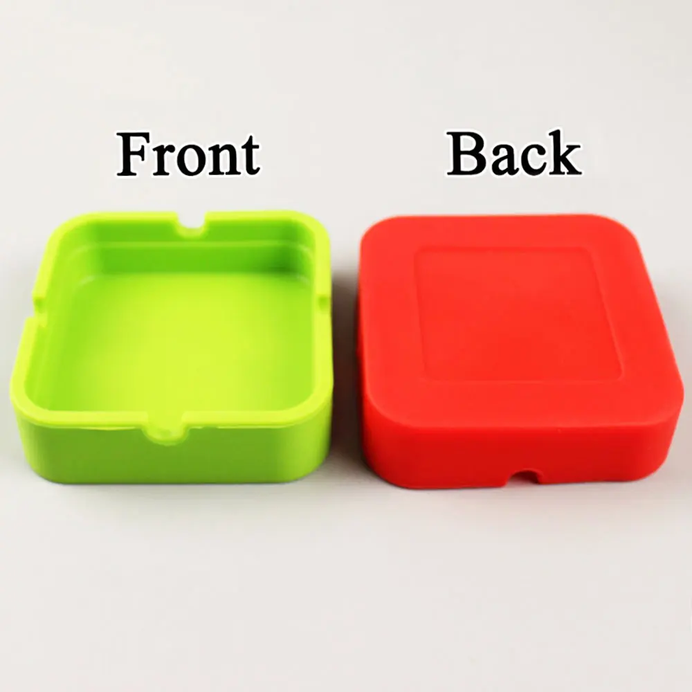 Silicone world Silicone Ashtray Rubber Portable High Temperature Resistant square Design Ashtray Eco-Friendly Soft