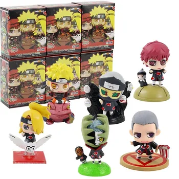 

6pcs/set Naruto Shippuden Uzumaki Sanji Bunta Gaara PVC Action Figure Collectible Model Toy Doll with box