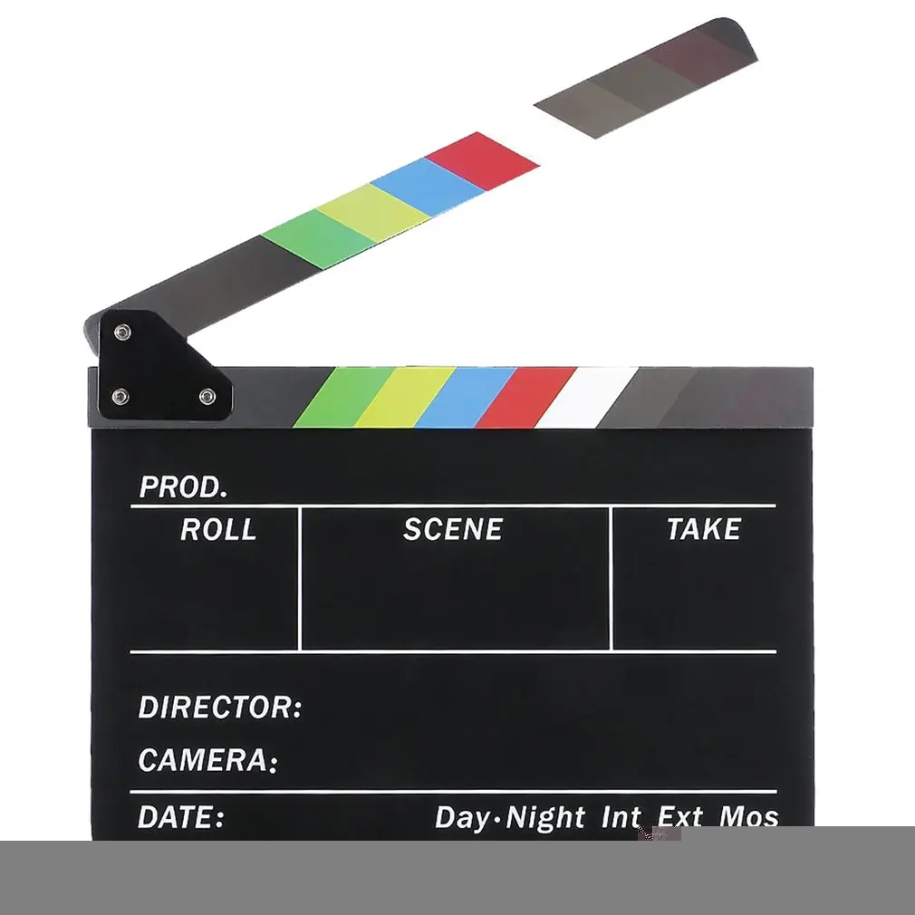 Director Video Scene Clapperboard Clapper Board Erase Director TV Movie Film Action Slate Clap Handmade Cut Prop