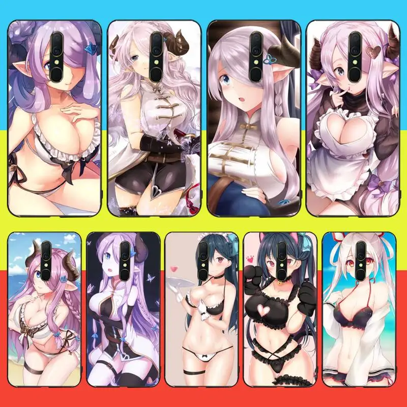 Японский kawaii Сексуальная аниме-девушка PENGHUWAN мягкий силиконовый черный чехол для