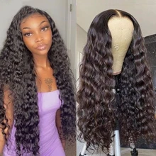 30Inch Long Human Hair Wigs For Black Women Kinky Curly 4X4 5X5 Lace Closure 180 Density Wet and Wavy 13X4 Loose Deep Weavy Wig
