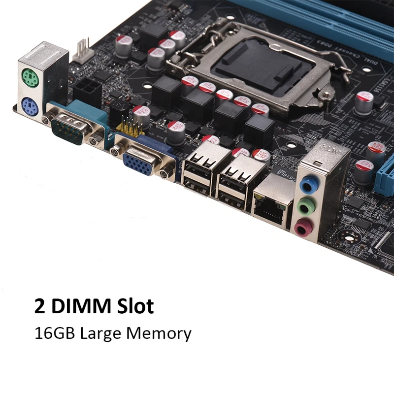 Материнская плата H55 Lga1156 для компьютера Ddr3 поддерживает I3 I5 I7 материнская