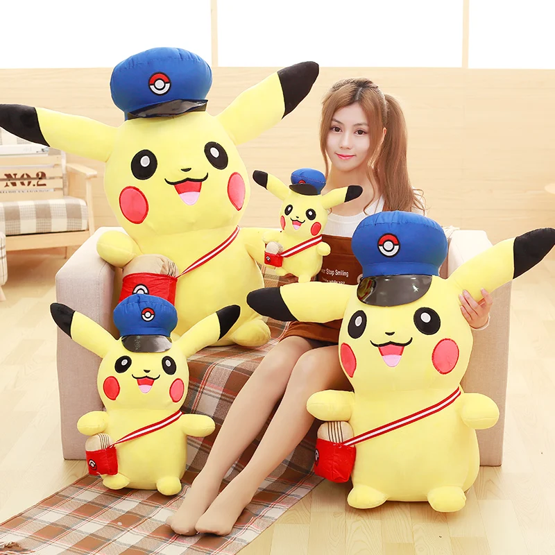 

Explosion Pikachu bag 30-55 cm cartoon Pikachu plush toy bag doll pillow bag shoulder bag filled cute animal doll children gift