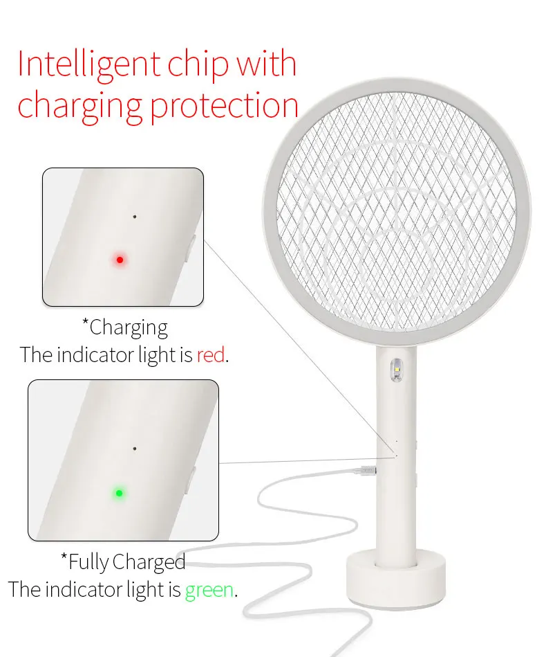 USB электрическая ракетка от москитов перезаряжаемая литиевая батарея ловушка для мух комаров убийца мухобоек ручной Жук Zapper летающие насекомые