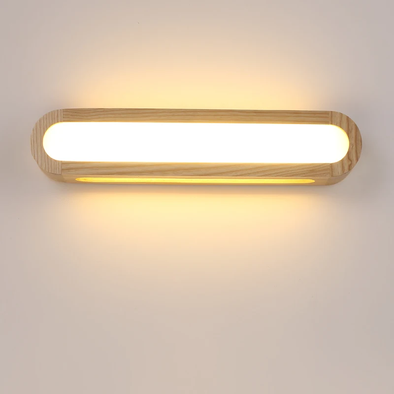 Lâmpada do Banheiro Luz de Parede Criativo Nordic Quarto Madeira w Ac110-240v Foyer Estudo Fundo Led Espelho Luz 12