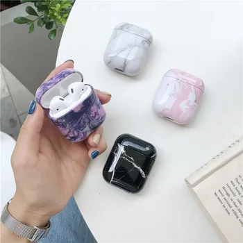 

Marble Earphone Case For Airpods 2 Case Stone Hard Bluetooth Headphone Earpods Cover For Apple Airpods Charging Box