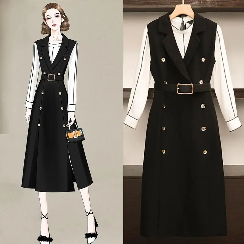 

2019 New Spring Autumn Women Casual Two Piece Set Female Blouse Tops + Vest Dress Suit Tracksuit Outfits Plus Size 5XL F153