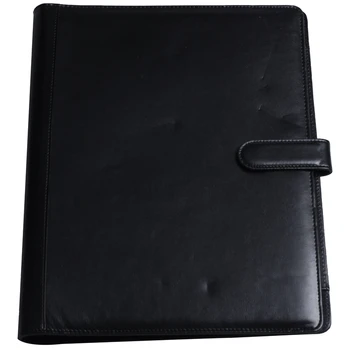 

Leather Folder A4 briefcase Conference Folder Black