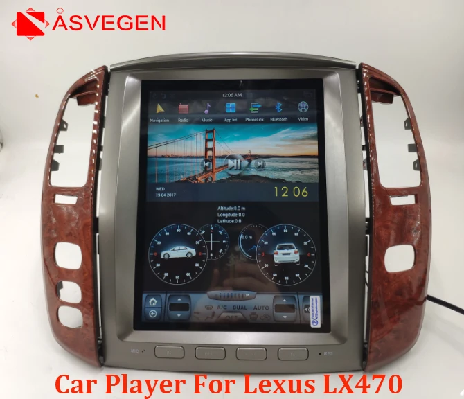 Android 7,1 для Lexus LX470/LX-470 2002-2007 Ram 2G Rom 32G Tesla стиль автомобиля gps навигация головное устройство Мультимедиа Радио стерео