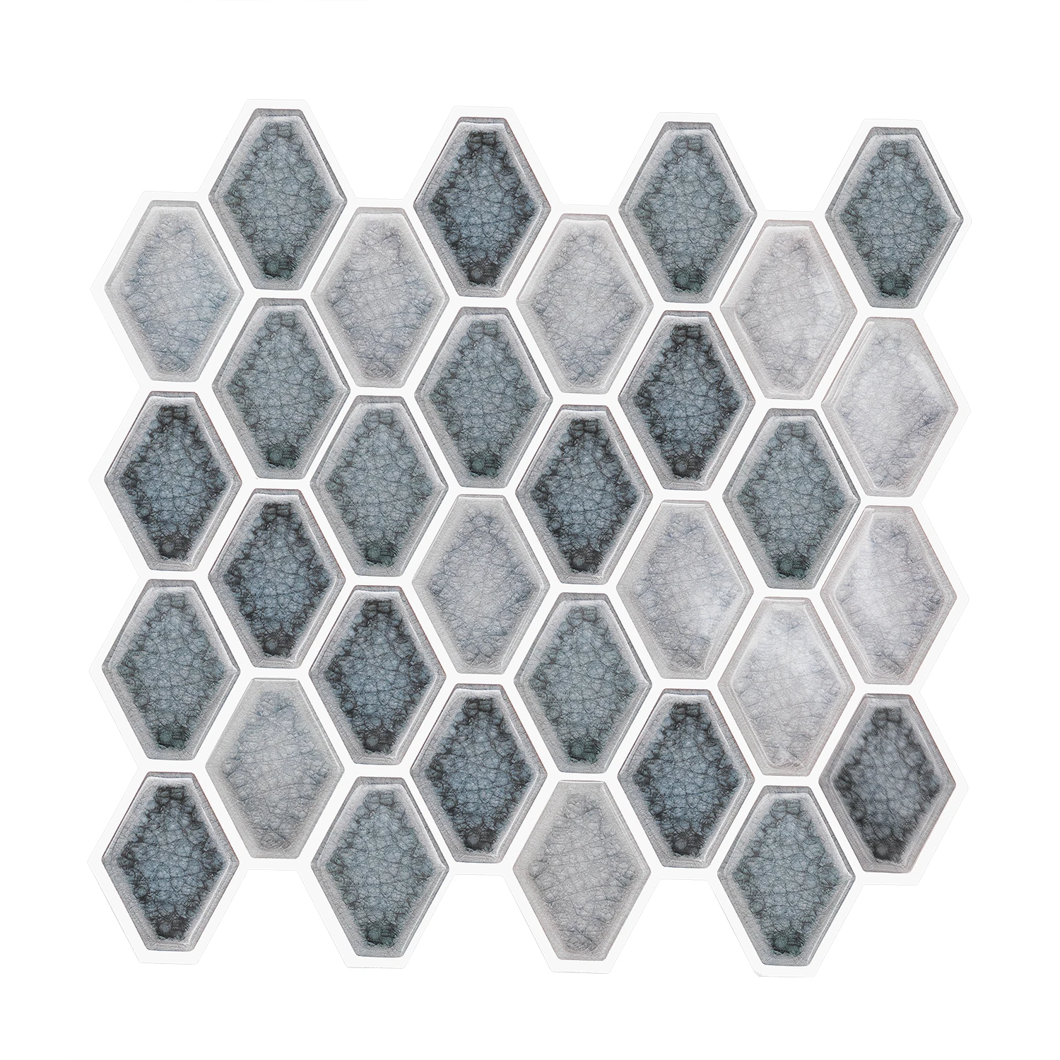 12&quotx12" Large Adhesive Peel and Stick Removable Wallpaper Diamond Tile Design Stickers for Kitchen Backsplash 300X300mm | Дом и сад