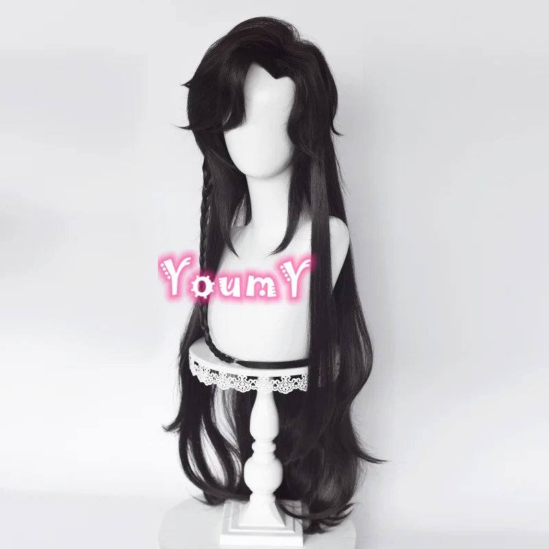 anime dress Hua Cheng San Lang Wig  Heaven Officials Blessing Cosplay Tian Guan Ci Fu Cosplay Black Wig Cosplay Heat Resistant Synthetic Wig Anime Costumes Cosplay Costumes
