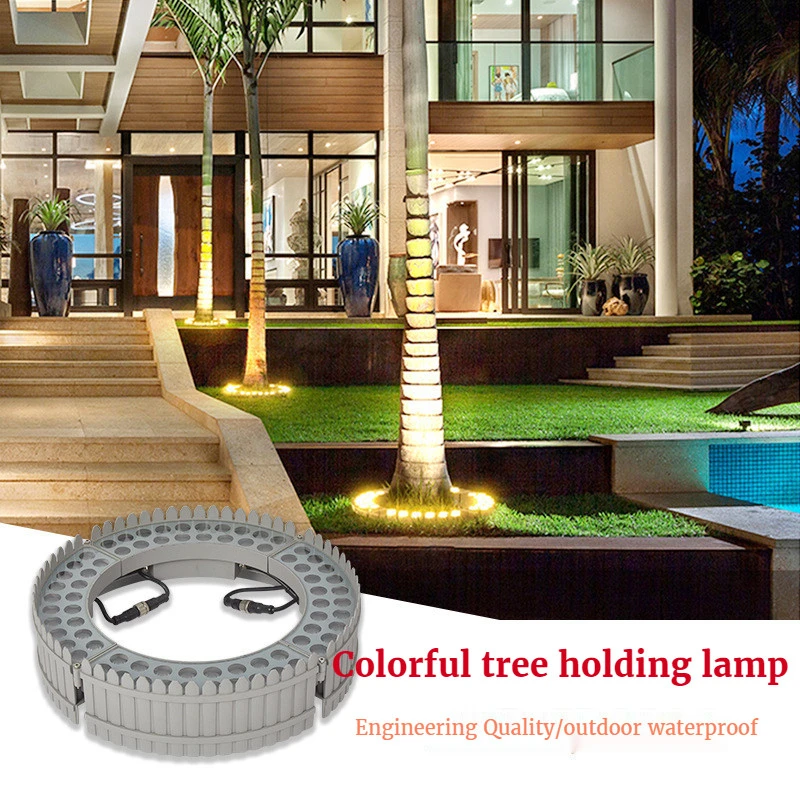 Xmas Tree Light Lawn Light Led Outdoor Waterproof Landscape Lights Pillar Ring Lights Modern Courtyard Garden Luminous Lighting