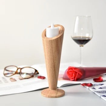 

Wooden Stylish Candlestick Romantic Single Head Gold Vases Wedding Centerpieces Wedding Stands for Flowers Bestselling GG50zt