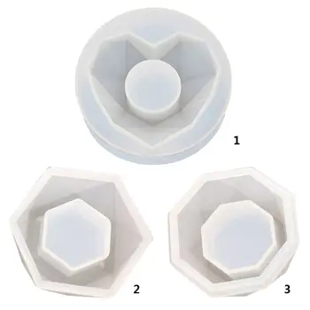 

DIY Aromatherapy Gypsum Candle Handmade Soap Epoxy Mold Diamond Hexagon Multi-Flesh Flower Pot Silicone Mould
