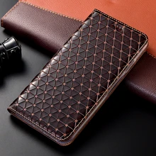Luxury Diamond Genuine Leather Case For XiaoMi Redmi 7 8 9 7A 8A 9A 9C 10X S2 Y3 Go K20 K30 k40 Pro Phone Flip Cover