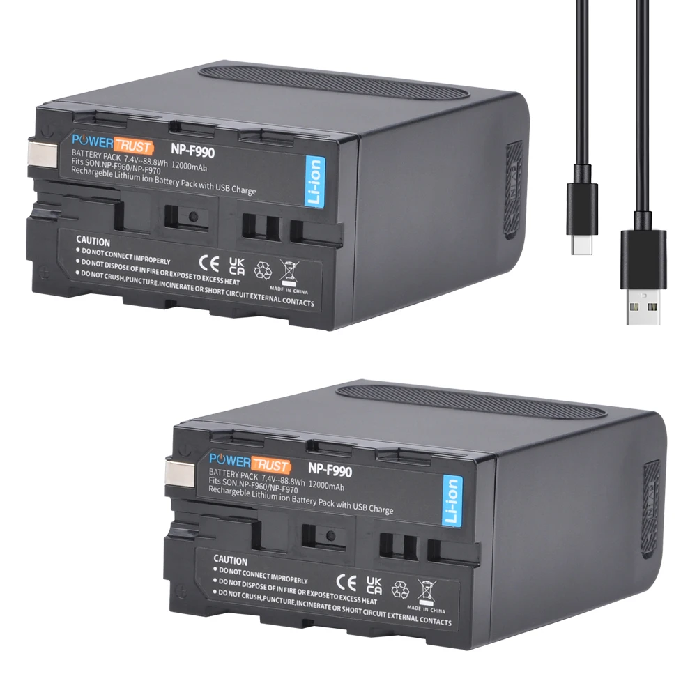 Batterie Creabest Sony 2 Batterie 8800 MAh NP-F970 Compatibili Sony Caricabatterie LCD | Per Cyber-shot, Videocamere | Marca Creabest Batteria 8800mah Sony - Foto 9