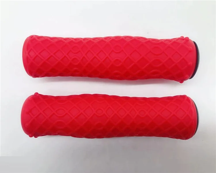 LITEPRO MTB велосипед Girps 22,2 мм силикагель Нескользящая ручка 412 складной велосипед Удобный руль ручка конфеты красный/синий/зеленый/розовый - Цвет: Red 1pair