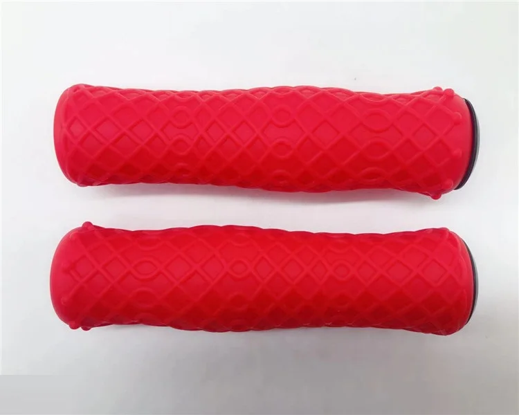 Red 1pair LITEPRO MTB велосипед Girps 22,2 мм силикагель Нескользящая ручка 412 складной велосипед Удобный руль ручка конфеты красный/синий/зеленый/розовый - Цвет: Red 1pair