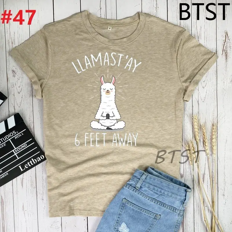 Llamastɺy 6 футов смешные футболки для женщин летние гранж уличной моды