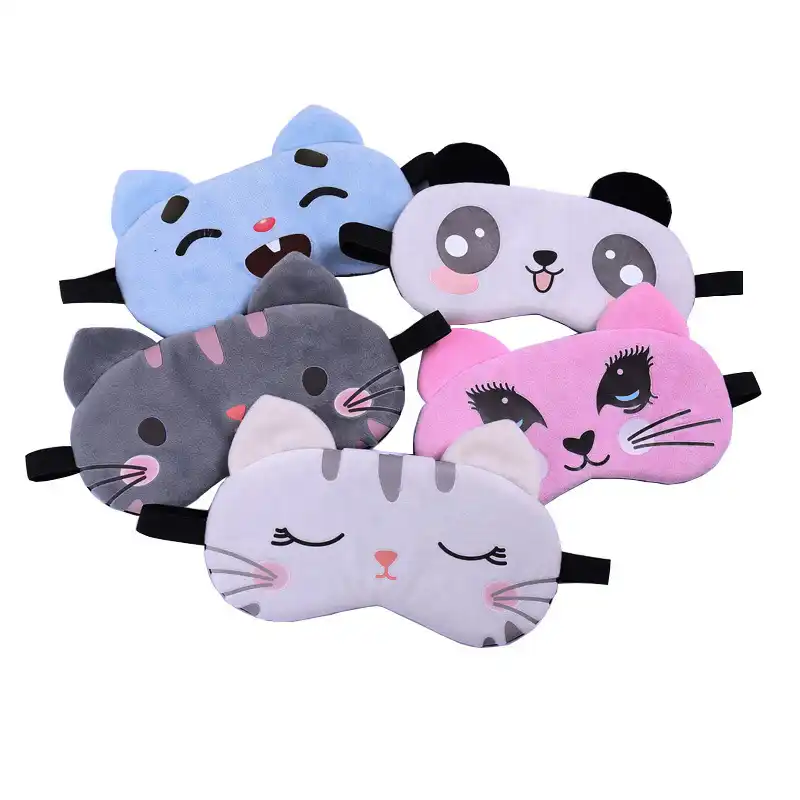 Parche Para Dormir Con Dibujos De Animales Antifaz Para Dormir De Felpa Para Viajes Para Dormir Para Sombrear Accesorios De Viaje 1 Unidad Accesorios De Viaje Aliexpress