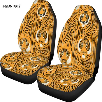 

INSTANTARTS 3D Animal Tiger Prints Vehicle Seat Protector for Car Seat Comfortable Universal Car Front Seat Covers New Stylish