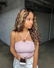 Brasileño destacar agua onda de encaje del pelo humano del Frente pelucas con minimechones encaje de colores cierre peluca para mujeres Density150 pelo Remy