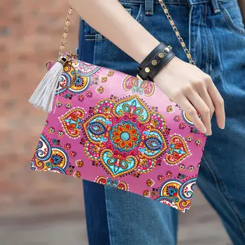 

5D DIY Diamond Painting Chain Bags Butterfly,Mandala Special Shaped Wallet Diamond Embroidery Handmade Women Gifts